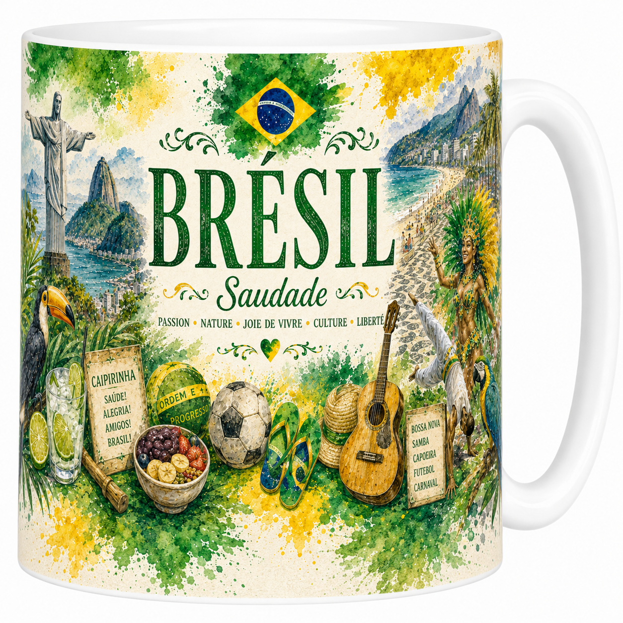 Mug Brésil - Saudade, L'Art de Vivre Brésilien