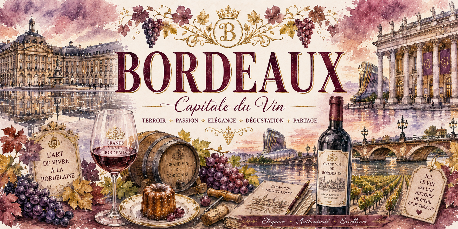 Mug Bordeaux - Capitale du Vin, L'Art de Vivre Bordelais