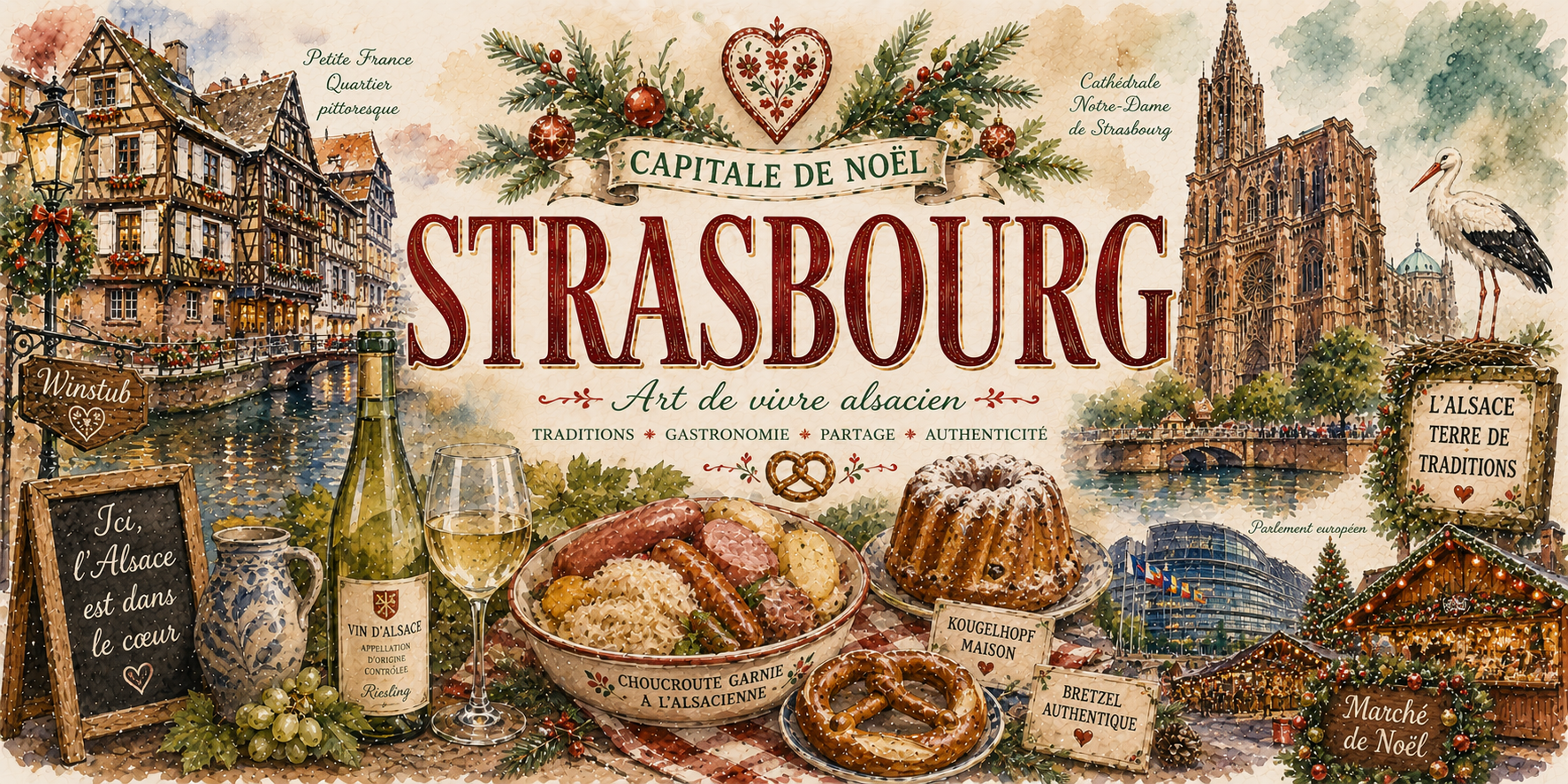 Mug Strasbourg - Capitale de Noël, L'Art de Vivre Alsacien