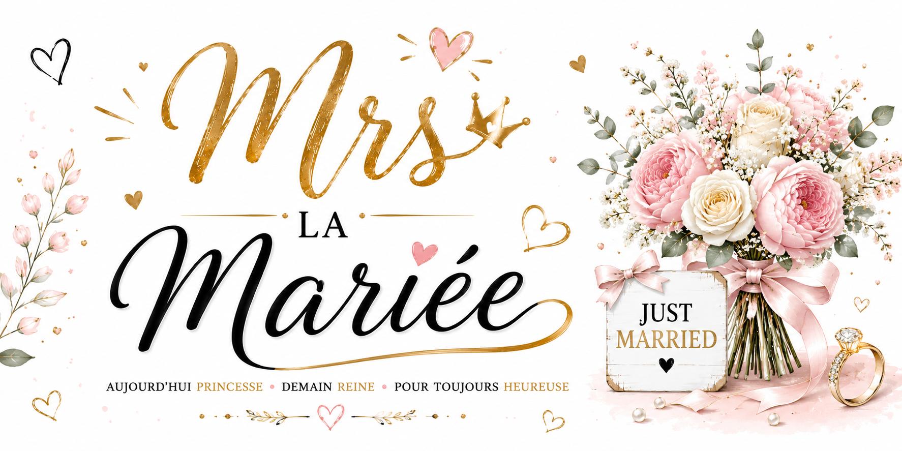 Mug Mrs - Pour la Mariée & Cadeau Mariage