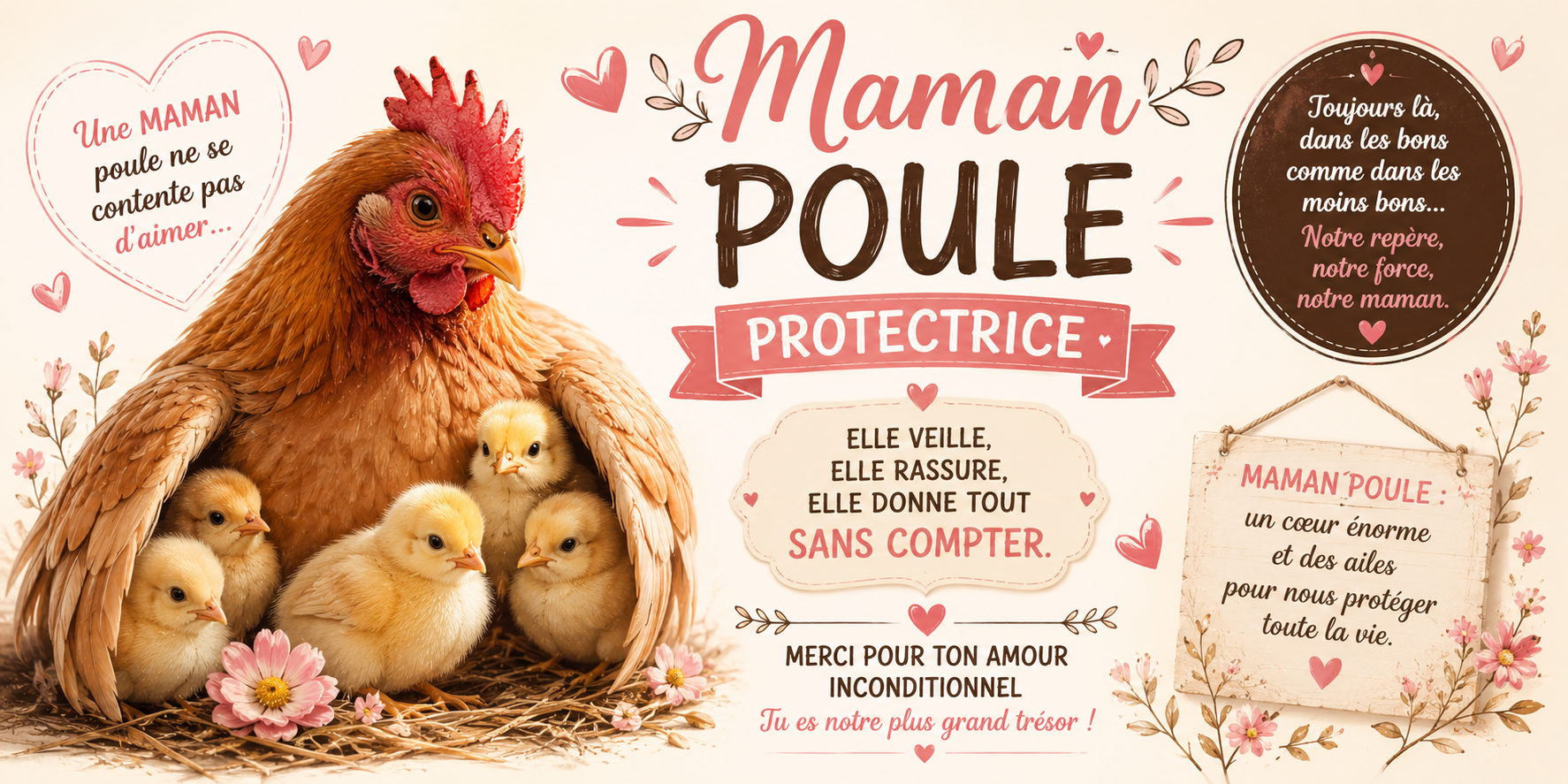 Mug Maman Poule - Tendresse & Protection