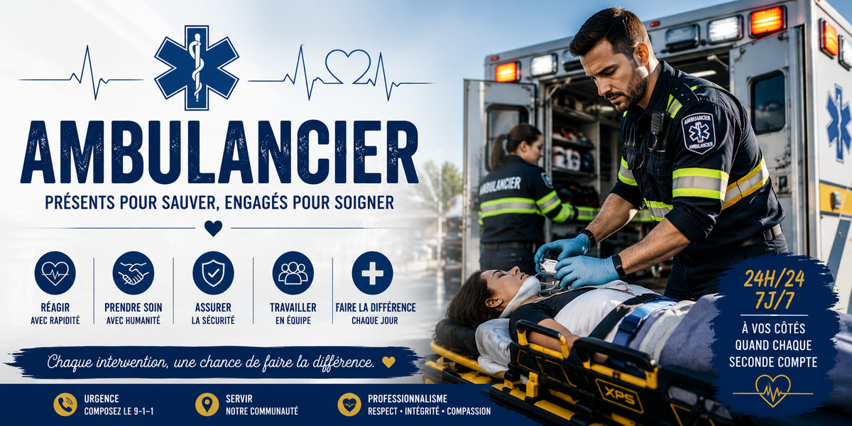 Design imprimé du mug Ambulancier, ambulancier, urgence et secours, chaque seconde compte