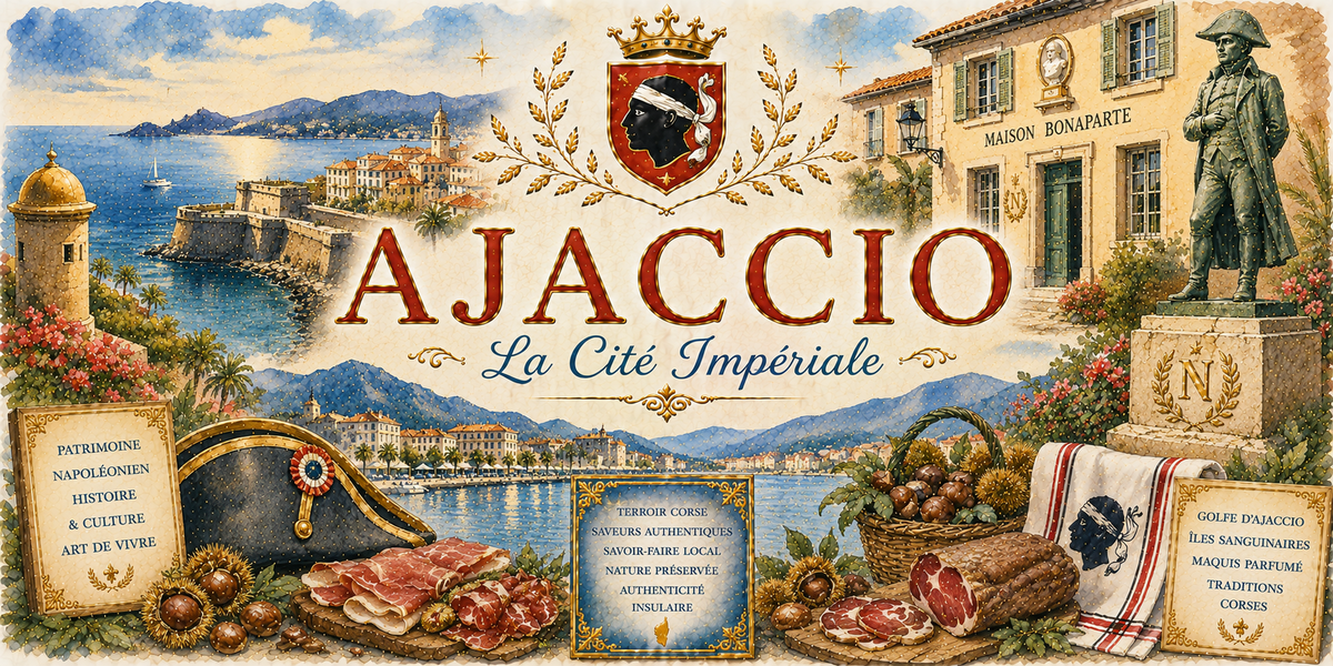 Visuel Ajaccio : maison Bonaparte, îles Sanguinaires et charcuterie corse