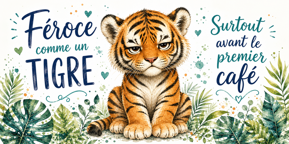 Visuel « Féroce comme un tigre, surtout avant le premier café »