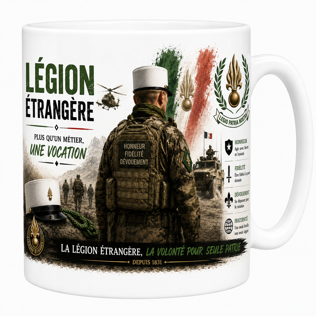 Mug Légion Étrangère - Honneur, Fidélité, Dévouement