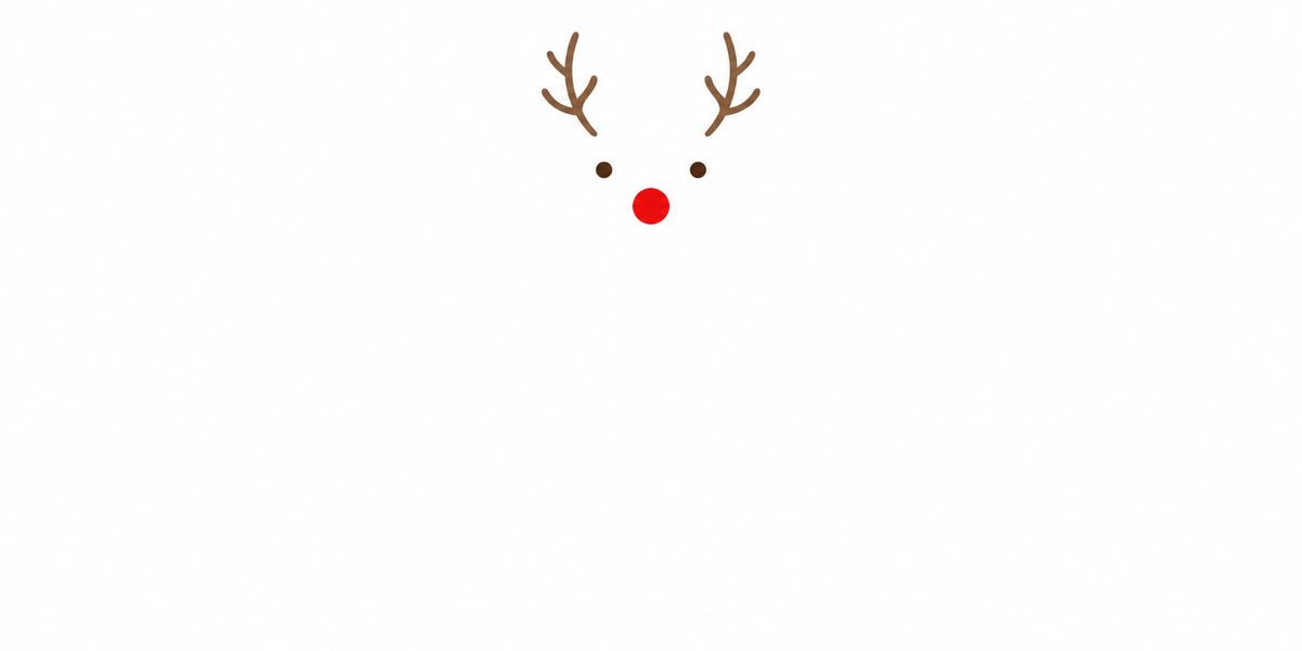 Visuel à plat du mug de Noël Renne Minimaliste