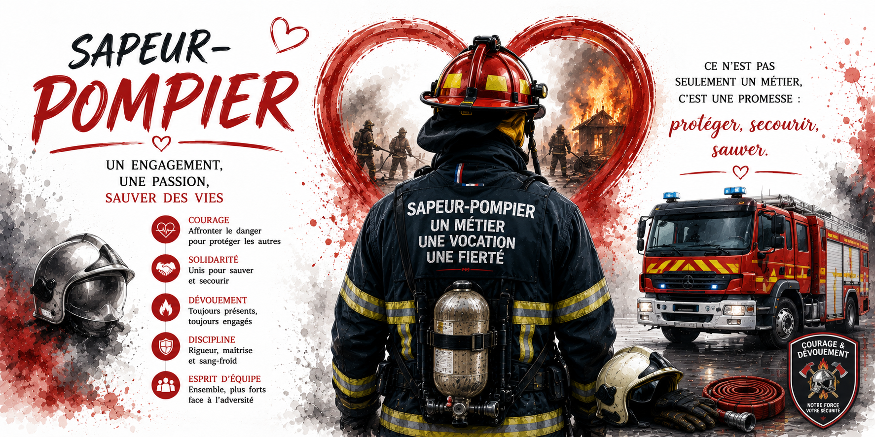 Mug Sapeur-Pompier - Un Métier, Une Vocation, Une Fierté