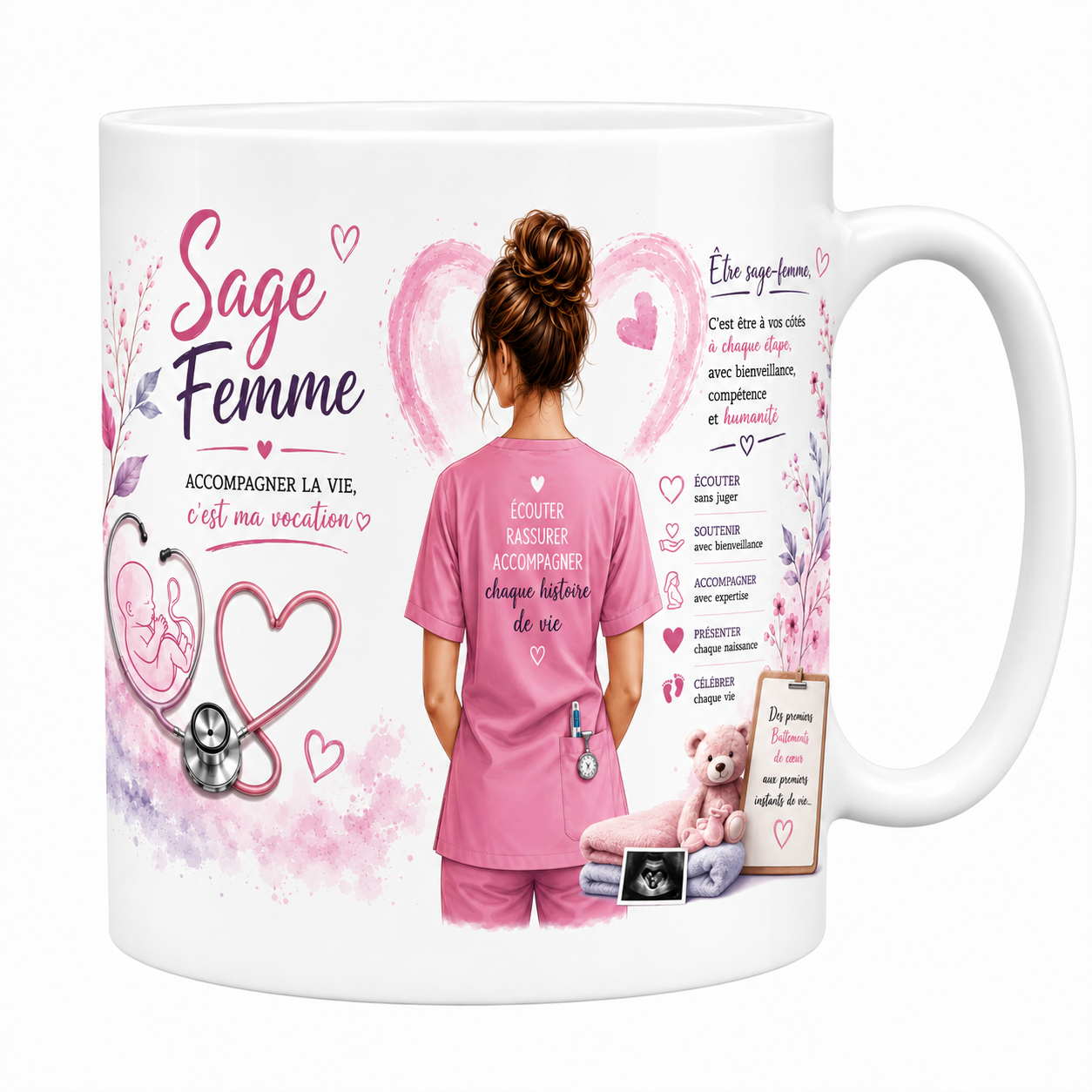 Mug Sage-Femme - Accompagner la Vie, c'est ma Vocation